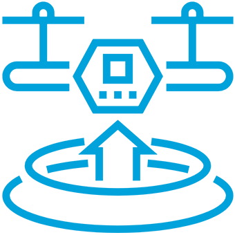 Icon of drone flying